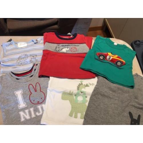 7x longsleeve jongen maat 50-56