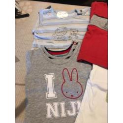 7x longsleeve jongen maat 50-56