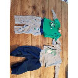 Babykleding 50/56 rompers, t-shirts, broek (pakket)