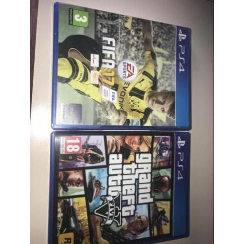 PlayStation 4 defect 2controlers+ kabels en GTA5 en fifa17