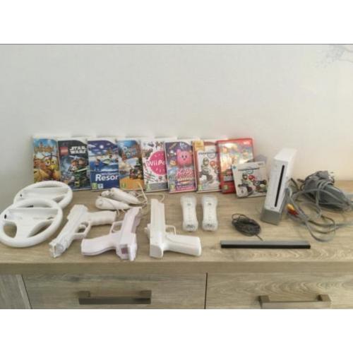Wii met toebehoren en spellen