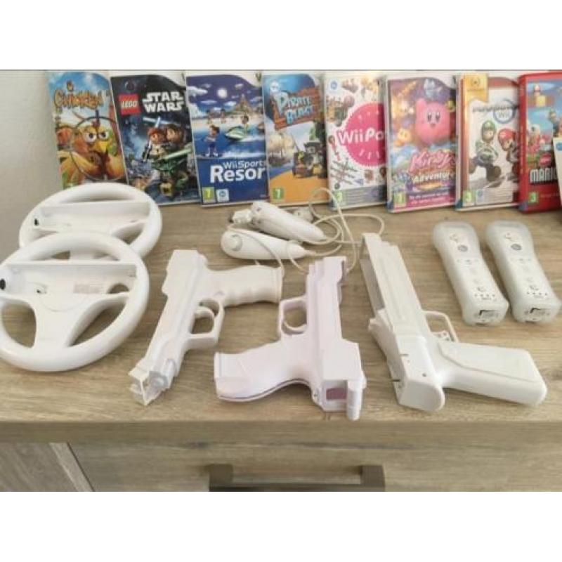 Wii met toebehoren en spellen