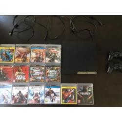 PlayStation 3 + 2 controllers + 14 spellen