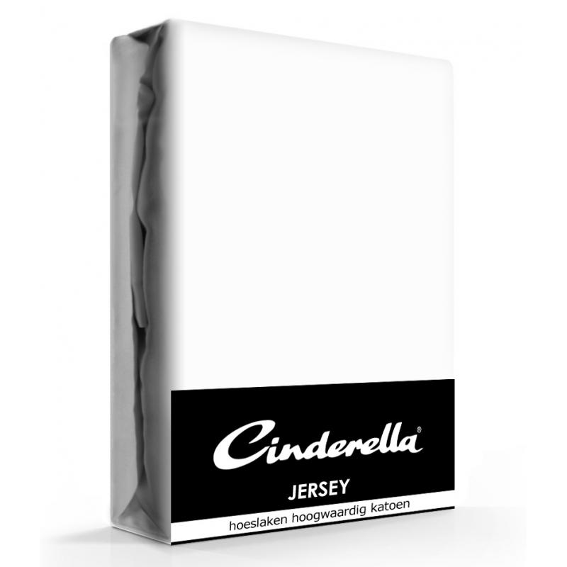Cinderella Jersey Hoeslaken White-200 x 210/220 cm